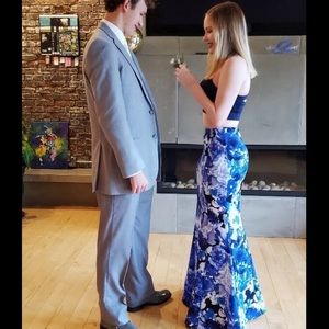 Two piece prom dress